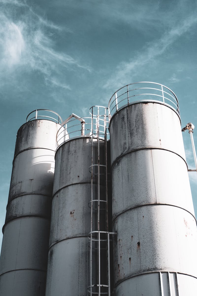 Industrial grain silos and storage facility